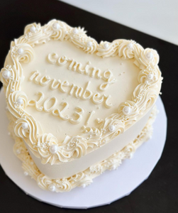 Gender Reveal Heart Cake