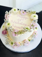 Load image into Gallery viewer, Floral Crown Heart Cake
