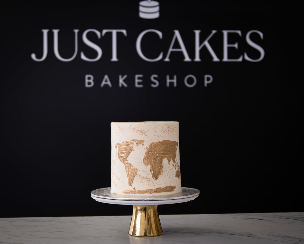 Gilded Map Cake