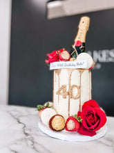 Load image into Gallery viewer, Lux Floral, Berries &amp; Gold Cake
