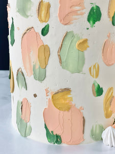 Coloured Strokes Cake