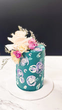 Load image into Gallery viewer, Painted Floral Buttercream Cake
