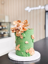 Load image into Gallery viewer, Gilded Gold Floral Cake
