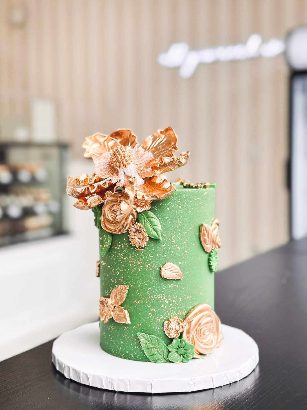 Gilded Gold Floral Cake